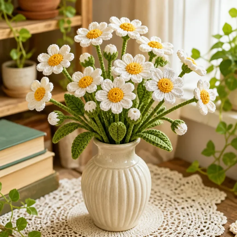 Crochet Daisy Bouquet