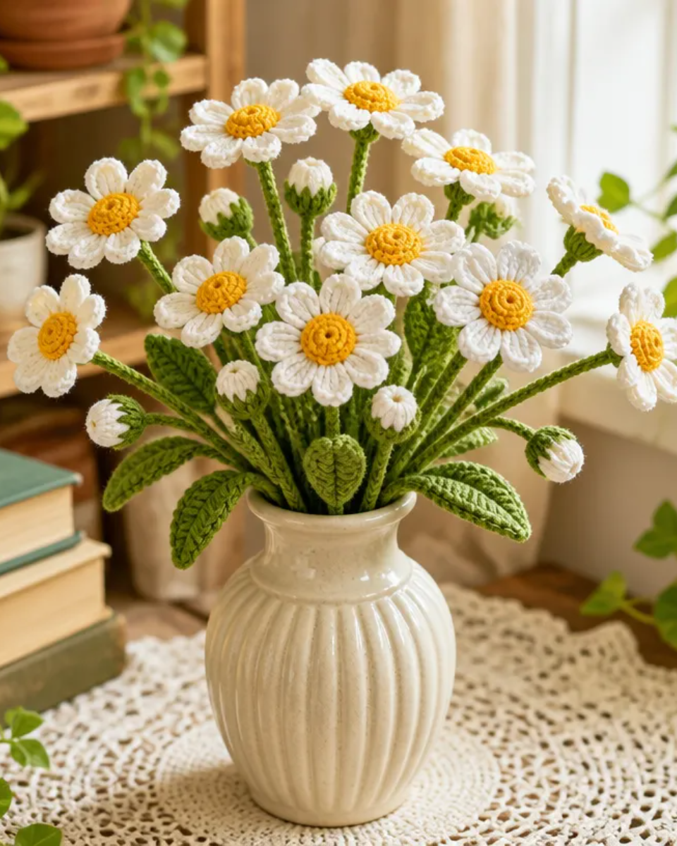Crochet Daisy Bouquet