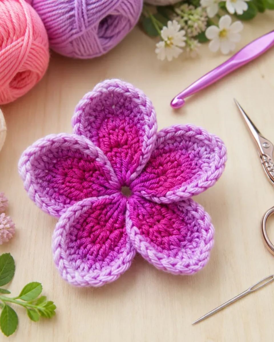 Crochet Five-Petal Flower