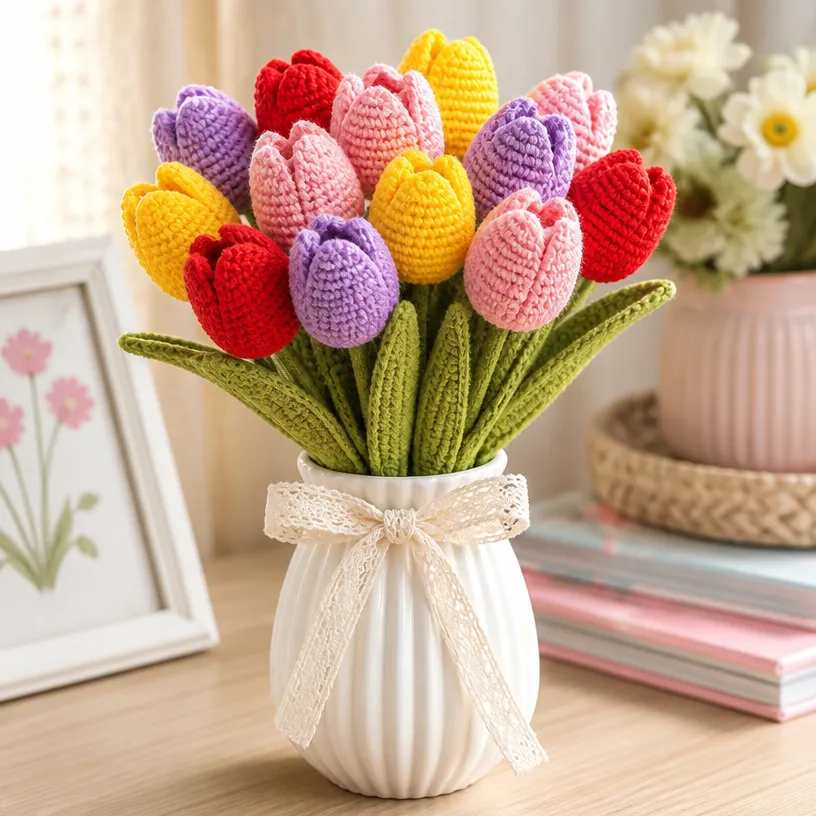 Crochet Tulip Bouquet