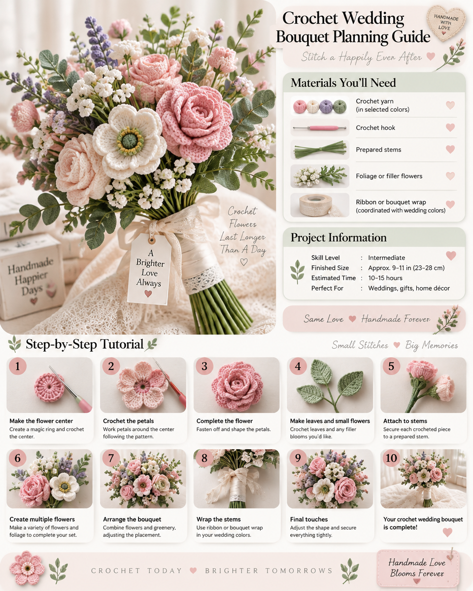 Crochet Wedding Bouquet Planning Guide