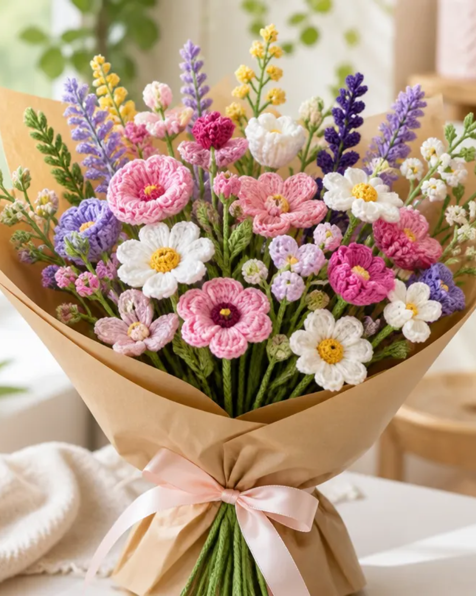 Crochet Wildflower Bouquet