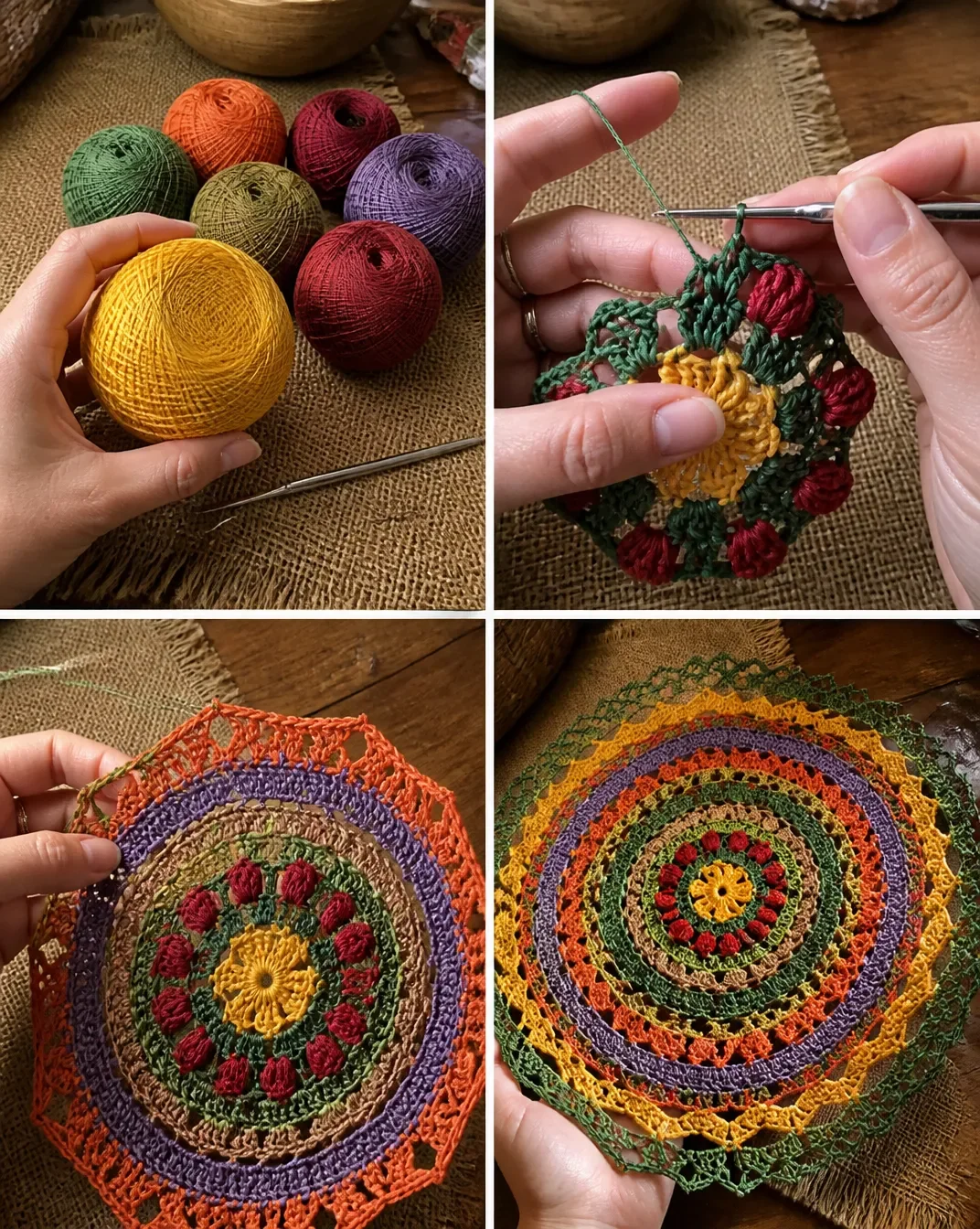 Crochet Mandala Doily Pattern