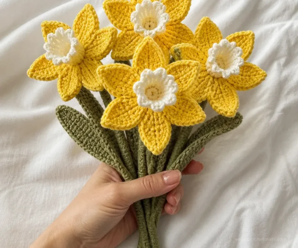 Crochet Daffodil Bouquet Pattern