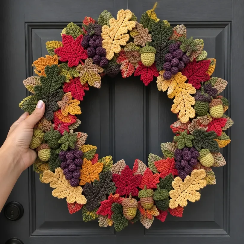 Crochet Fabulous Fall Wreath Pattern