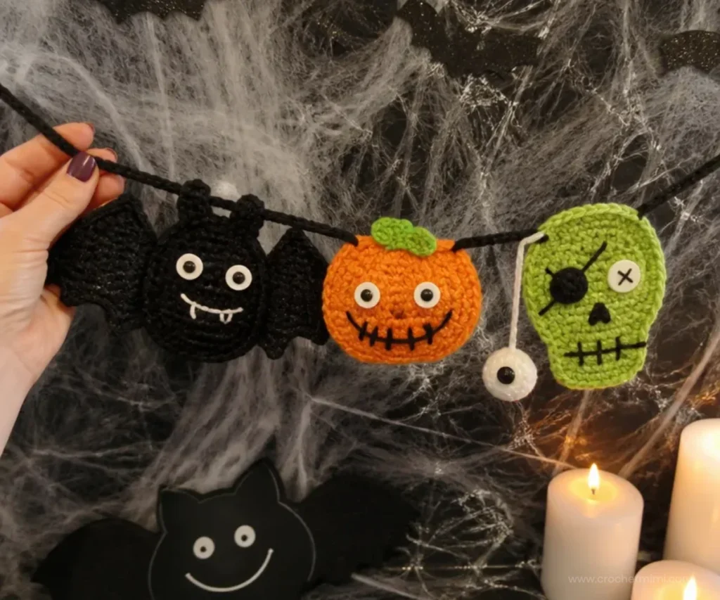 Crochet Halloween Banner Pattern for DIY Party Decor