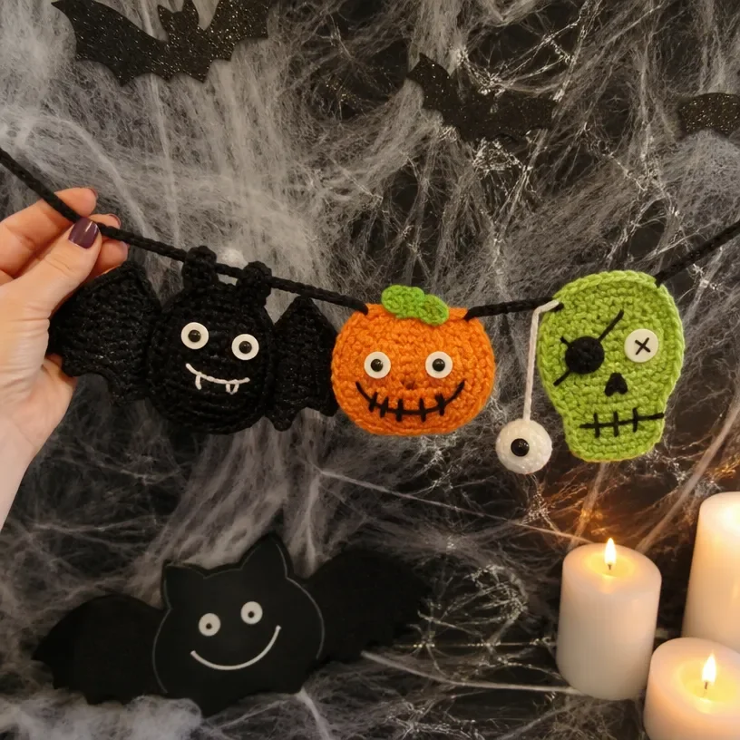 Crochet Halloween Party Banner Pattern