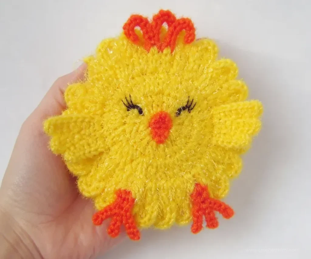 Cute Chick Scrubby Crochet Pattern