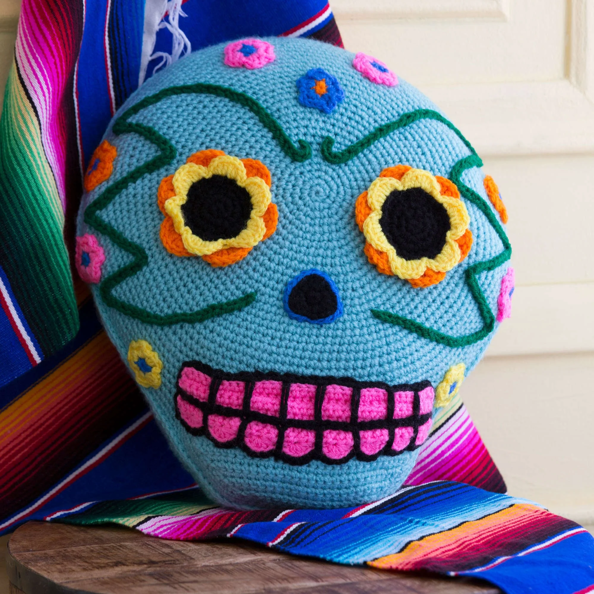 Crochet Day of the Dead Pillow Pattern