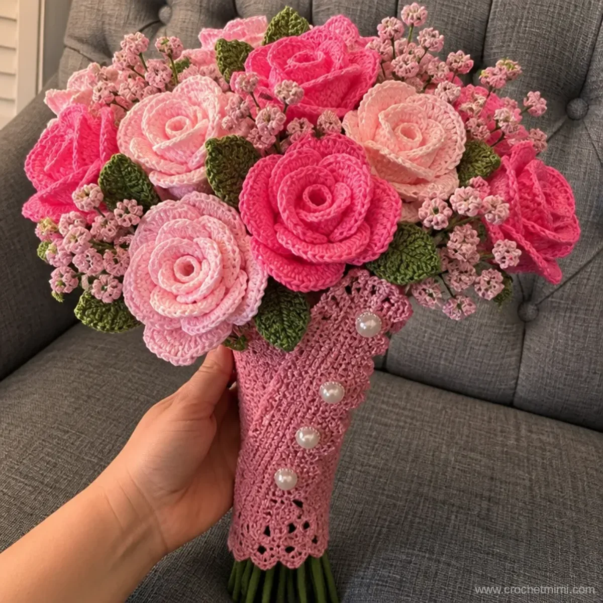 DIY Crochet Bridal Bouquet Wrap Tutorial