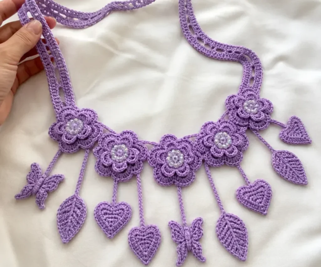 How to Crochet a Floral Necklace Pattern for Beginners