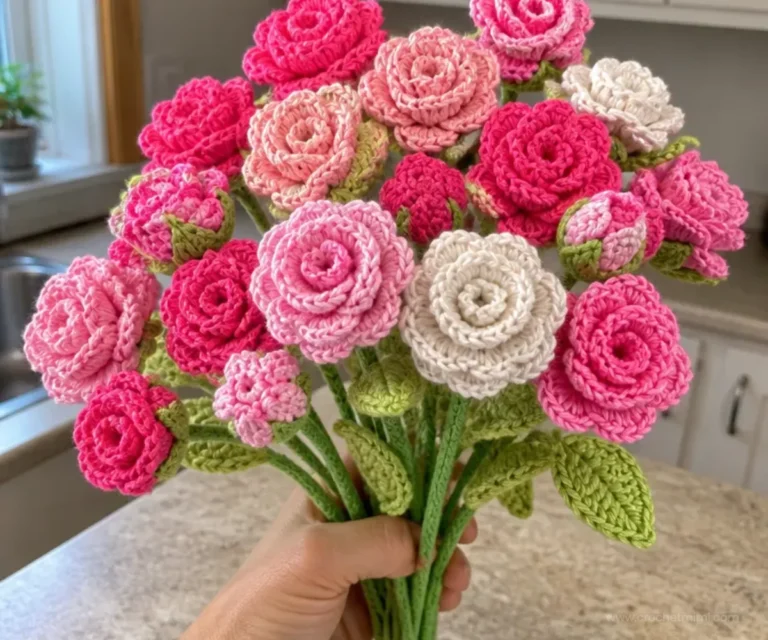 Rose Bouquet Motif for DIY Crafts